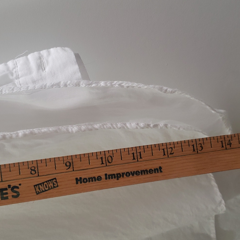 Sheer Lightweight Cotton Viscose Comfort Classic White Shirt Tunic - Picture 8 of 12